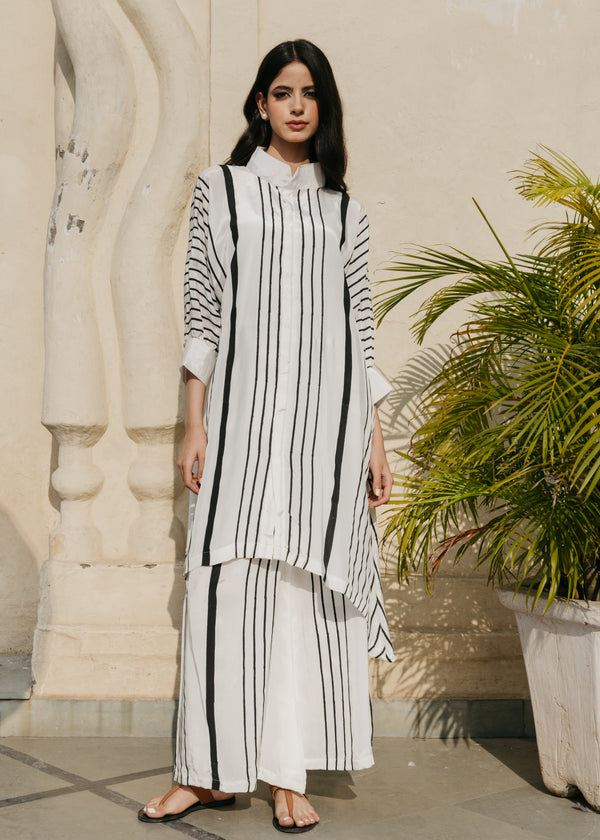 Zara Vertical Stripe Handblocked Co-ord Set